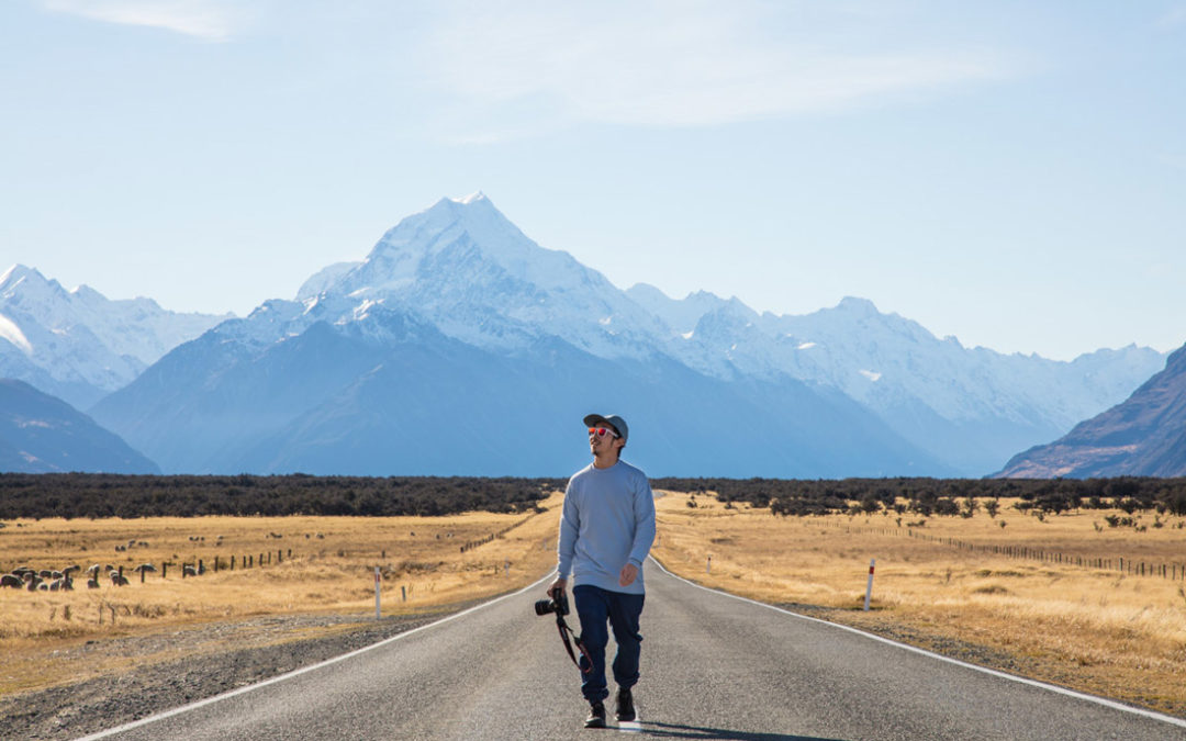 Allan Chan - Fine art travel photographer walking in Mount Cook, New Zealand