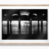 Alone in the Subway, New York City - Oak Frame