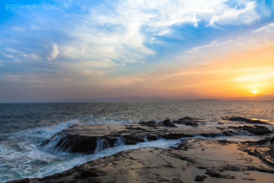 Enoshima Island Sunset, looking at Mount Fuji