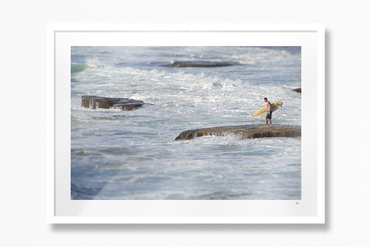 Surfer Maroubra Beach. Surfer ready to get amonst the action at Maroubra Beach,