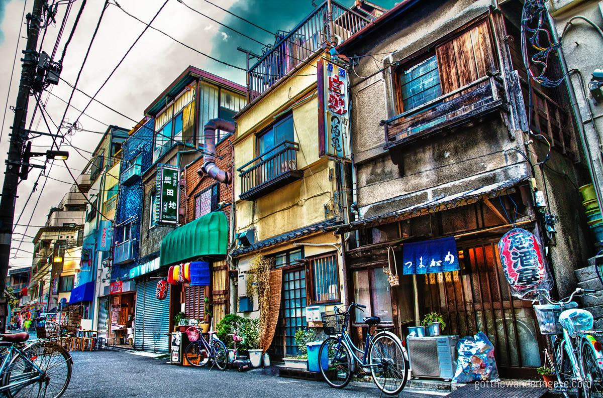 Street Photography Alley Tokyo HDR photography