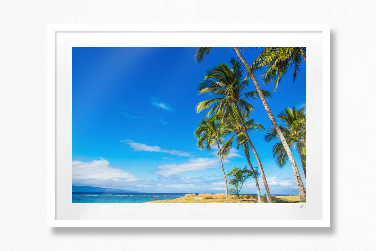 Island Life, Hawaii - White Frame