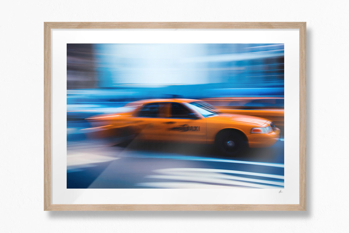Light Speed, New York City - Oak Frame