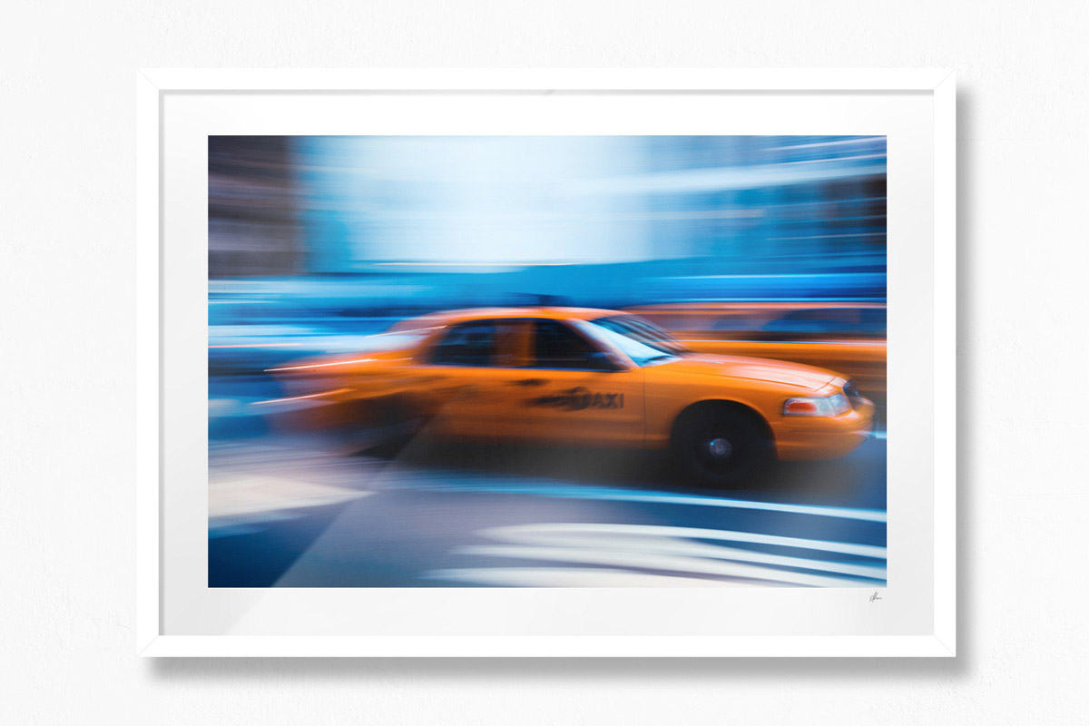 Light Speed, New York City - White Frame