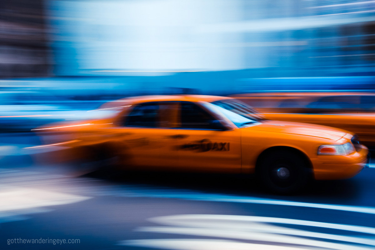 Motion Blur Long Exposure. Light Speed, New York City