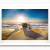 Sunrise over the Big Rubiks Cube sculpture Maroubra Beach.