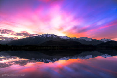 Wow Wanaka, New Zealand. Wanaka Sunset Reflection