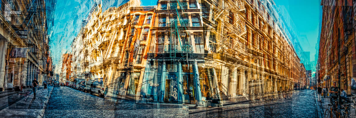 Escaping Fires, Soho, Manhattan. Multiple Exposure Photography