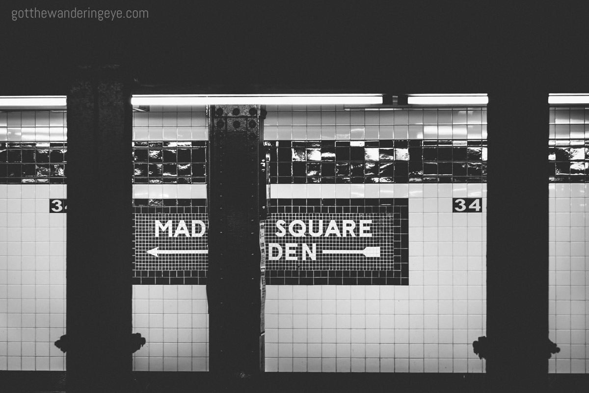Madison Square Garden Subway. Mad Square Den, New York City