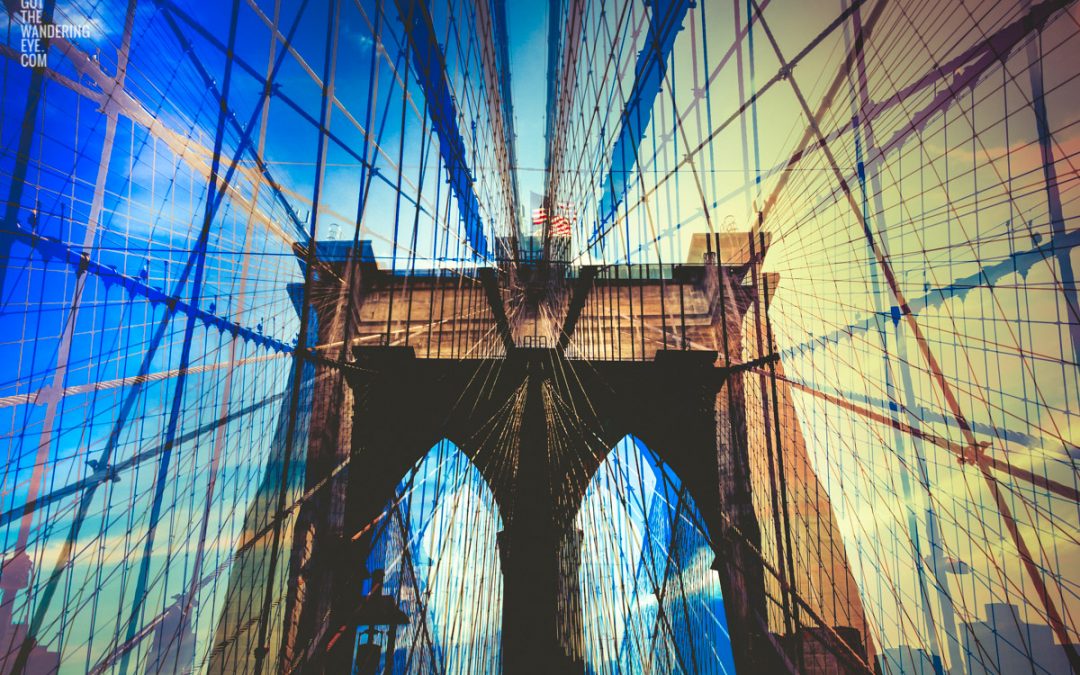 Double Exposure NYC Photography. Brooklyn Bridge NYC