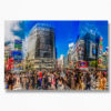 Multiple Exposure City Photography. Shibuya Crossings, Tokyo