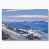 Mountain Layers Queenstown. Mountain ridge landscape on hazy day in winter