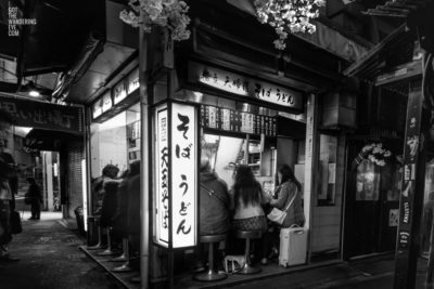 Traditional Alleyways Tokyo. Ramen noodle shop in piss alley. Omoide Yokochō