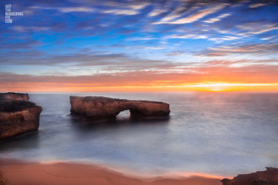 London Bridge Victoria. Sunset Great Ocean Road Victoria