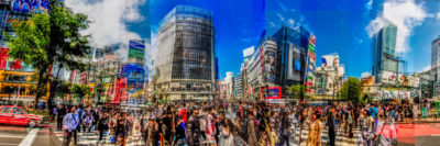 Shibuya Crossing Multiple Exposure abstract panoramic