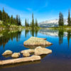 Harmony Lake Whistler. Beautiful mountain landscape, lake reflection