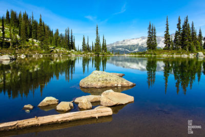 Harmony Lake Whistler. Beautiful mountain landscape, lake reflection