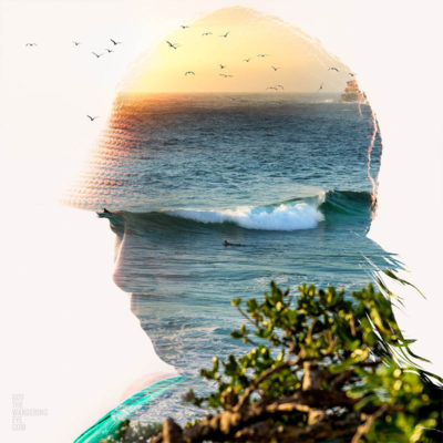 Double Exposure Beach Portrait. Tamarama Beach Sydney