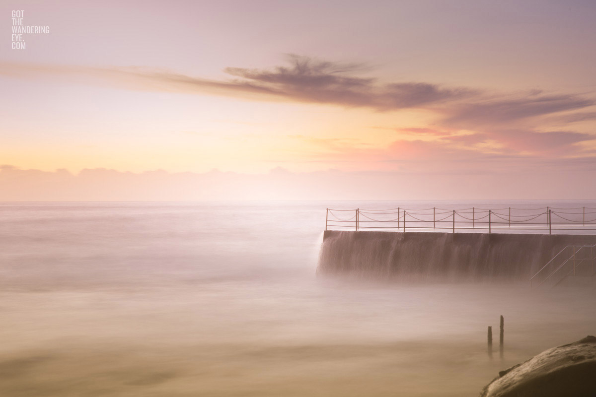 Fine Art Photography Print. Angelic sunrise at the famous Bondi Icebergs, Bondi Beach