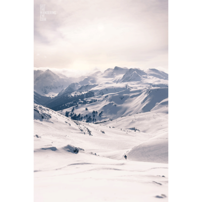 Skiing Whistler Canada. Winter playground covered in snow.