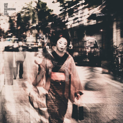 Portrait Multiple Exposure Photography of Geisha in Kimono Kyoto