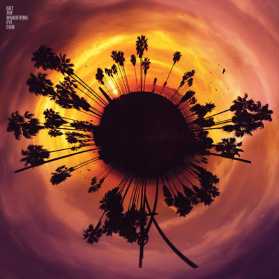 360 Globe Tiny Planet. Venice Beach sunset