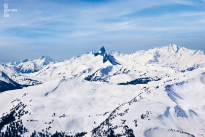 Beautiful BC Whistler. Black Tusk mountains in Winter