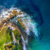 Giles Baths Coogee. Aerial View above Dolphins Point headland
