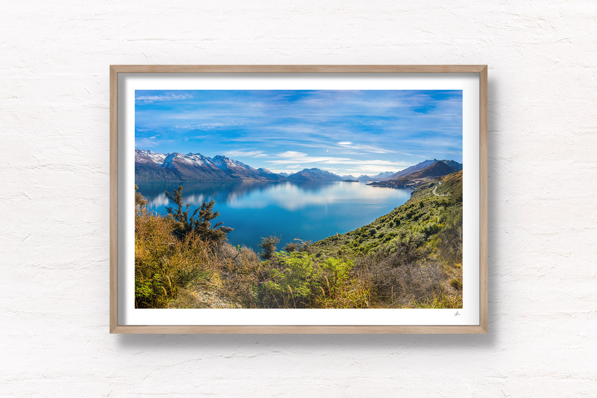 Stunning view from Bennetts Bluff overlooking Lake Wakitipu, New Zealand