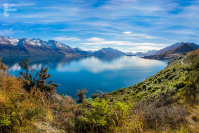 Stunning view from Bennetts Bluff overlooking Lake Wakitipu, New Zealand