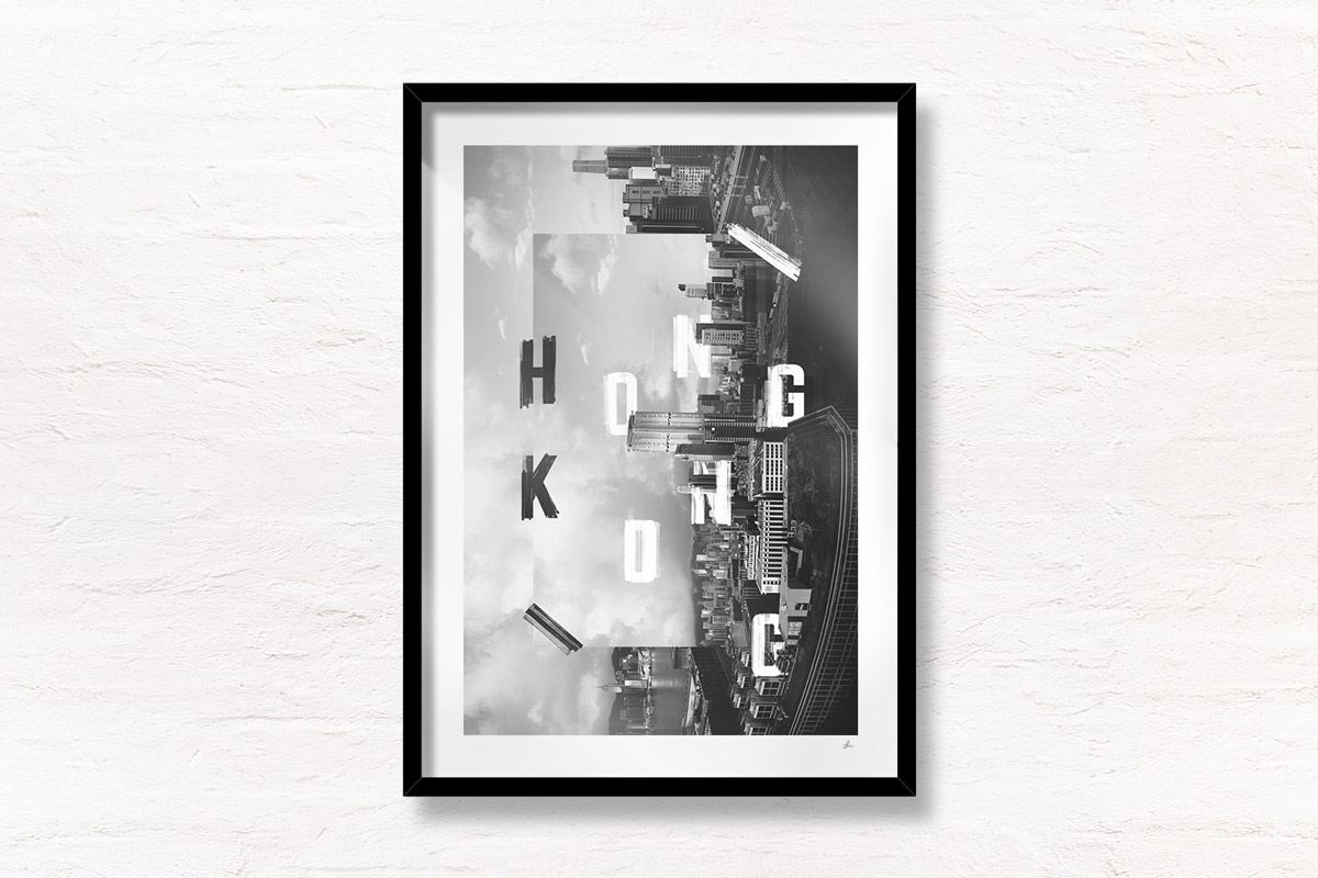 Hong Kong Art Poster. Wandering Types Collection Typography Design