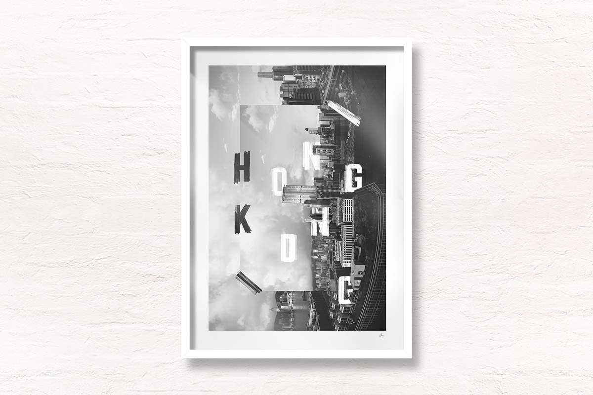Hong Kong Art Poster. Wandering Types Collection Typography Design