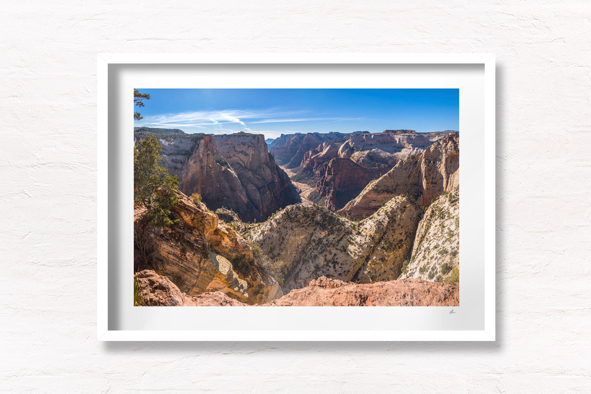 Zion National Park View. Mountain landscape views