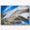 Double Exposure Sydney City. Abstract art photography Harbour Bridge
