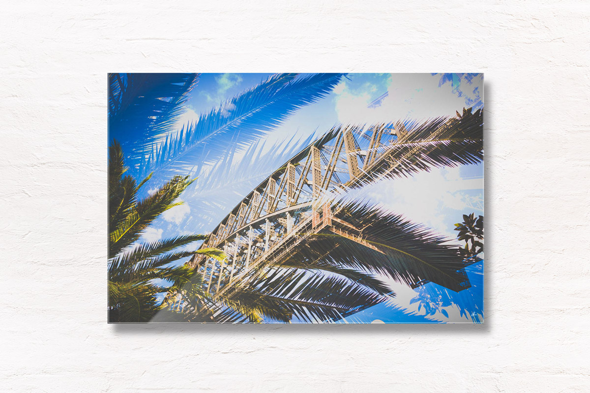 Double Exposure Sydney City. Abstract art photography Harbour Bridge