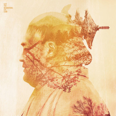 Double Exposure Art Portrait. Sumo Wrestler in Japan