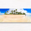 Palm Tree Paradise Beach. Woman walking on Island in Maui Hawaii