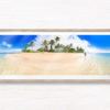 Palm Tree Paradise Beach. Woman walking on Island in Maui Hawaii