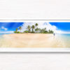 Palm Tree Paradise Beach. Woman walking on Island in Maui Hawaii