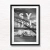 Sydney City Art Poster, Iconic Sydney Harbour Bridge and Opera house typography design