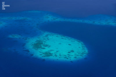 Maldives Seaplane View above tropical islands