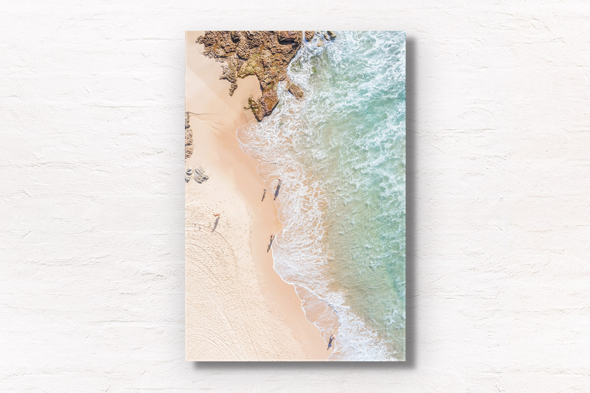 Fine Art Photography Print. Aerial oceanscape of sunlovers at Maroubra Beach Sydney