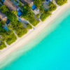 Tropical Paradise Aerial above Maldives Beach