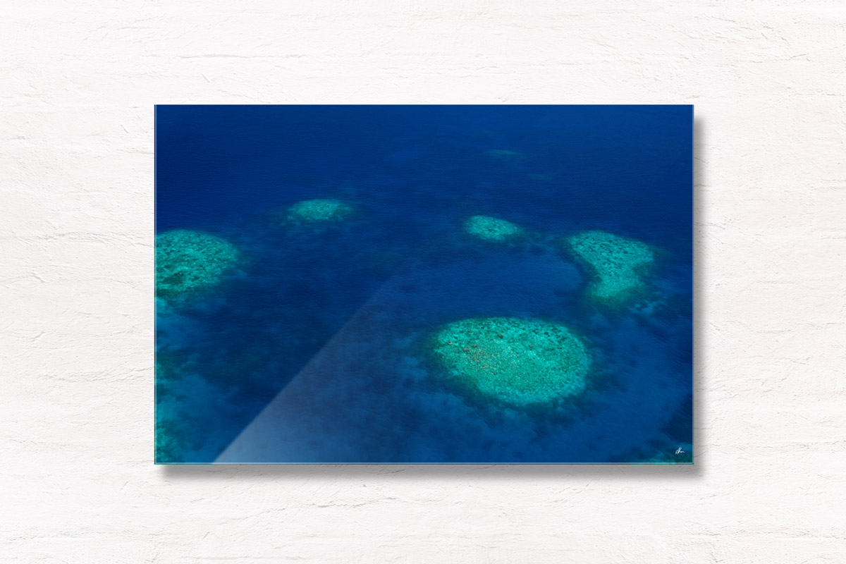 Tropical Islands Aerial. Seaplane view of Islands in the Maldives