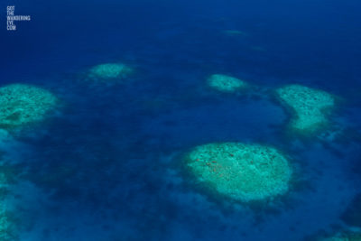 Tropical Islands Aerial. Seaplane view of Islands in the Maldives