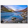 Frozen Hooker Lake at Mount Cook New Zealand