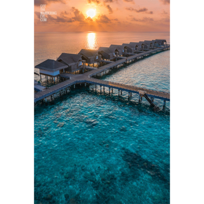 Overwater Bungalow Maldives sunrise