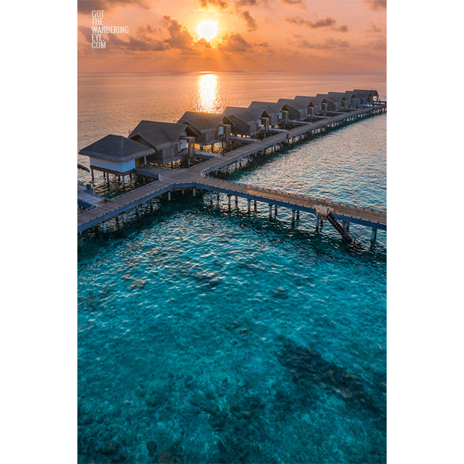 Overwater Bungalow Maldives sunrise