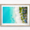 Luxury Escapes Maldives. Aerial seascape above beautiful Maldives Beach.