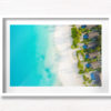 Luxury Escapes Maldives. Aerial seascape above beautiful Maldives Beach.